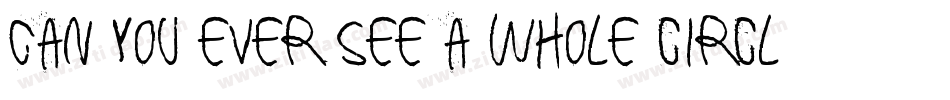 Can you ever see a whole circle字体转换